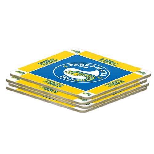 NRL Parramatta Eels Coasters - Pack of 4 Coasters - Gift Idea