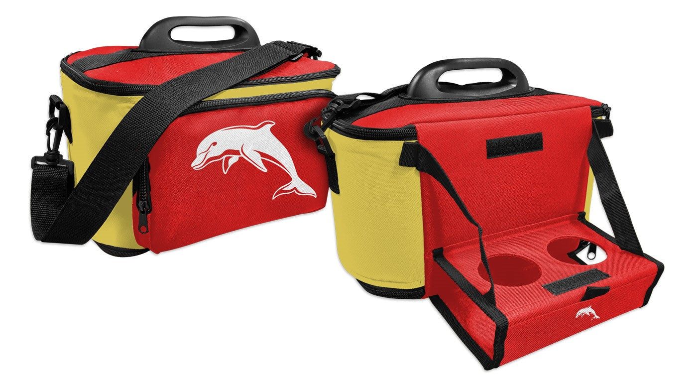 NRL Redcliffe Dolphins Large Cooler Bag with Drink Tray -Thermal Insulated Lunch