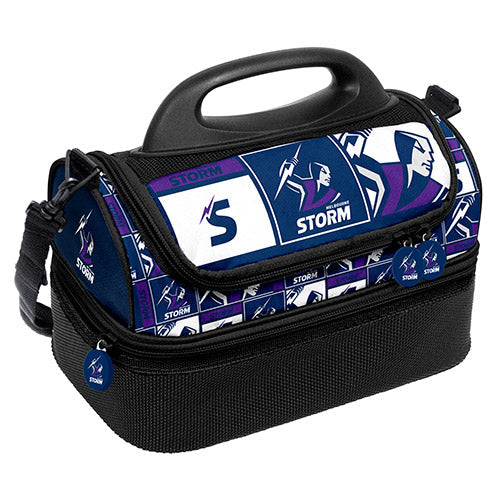 NRL Melbourne Storm Print Dome Cooler Bag - Insulated Lunch Box - Work, School