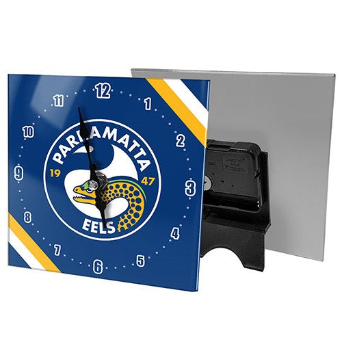 NRL Parramatta Eels Mini Glass Desk Clock - Gift Idea