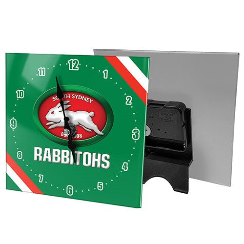 NRL South Sydney Rabbitohs Mini Glass Desk Clock - Gift Idea