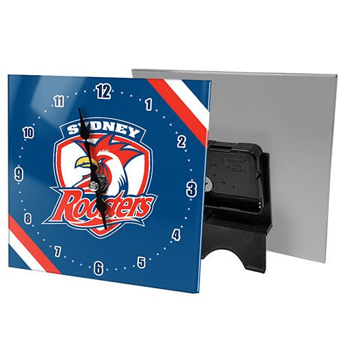 NRL Sydney Roosters Mini Glass Desk Clock - Gift Idea