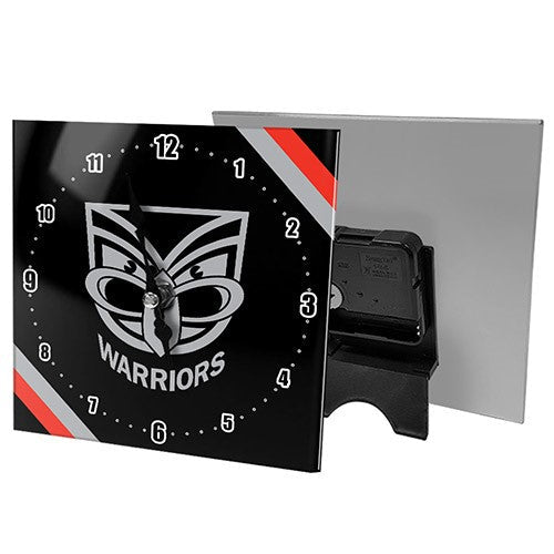 NRL New Zealand Warriors Mini Glass Desk Clock - Gift Idea