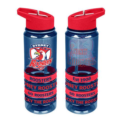 NRL Sydney Roosters Tritan Drink Bottle with Wrist Bands - Gift Idea