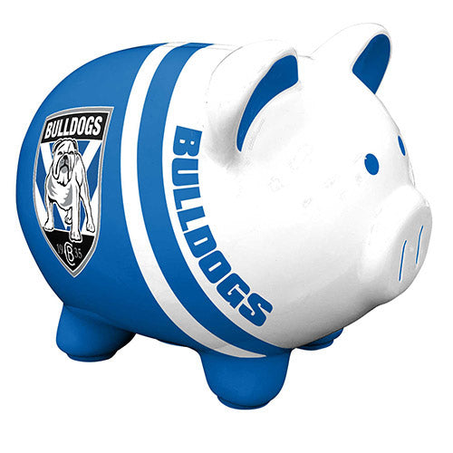 NRL Canterbury Bankstown Bulldogs Piggy Bank Money Box with Coin Slot - Gift