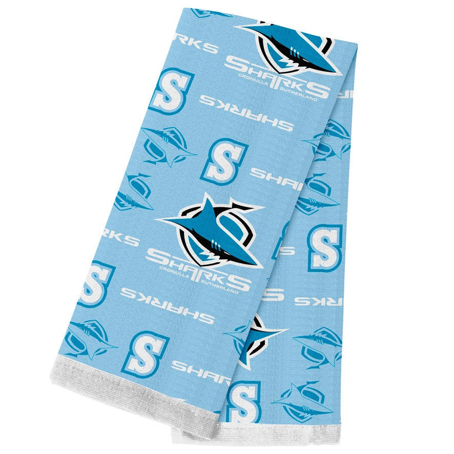 NRL Cronulla Sutherland Sharks Tea Towel - 40cm x 60cm