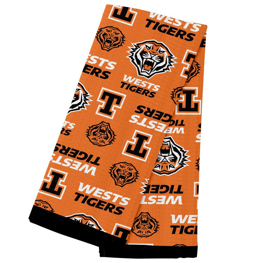 NRL Wests Tigers Tea Towel - 40cm x 60cm