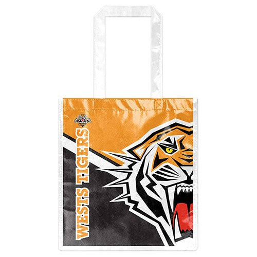 NRL Wests Tigers Laminated Bag Shopping Gift - Reusable High Quality