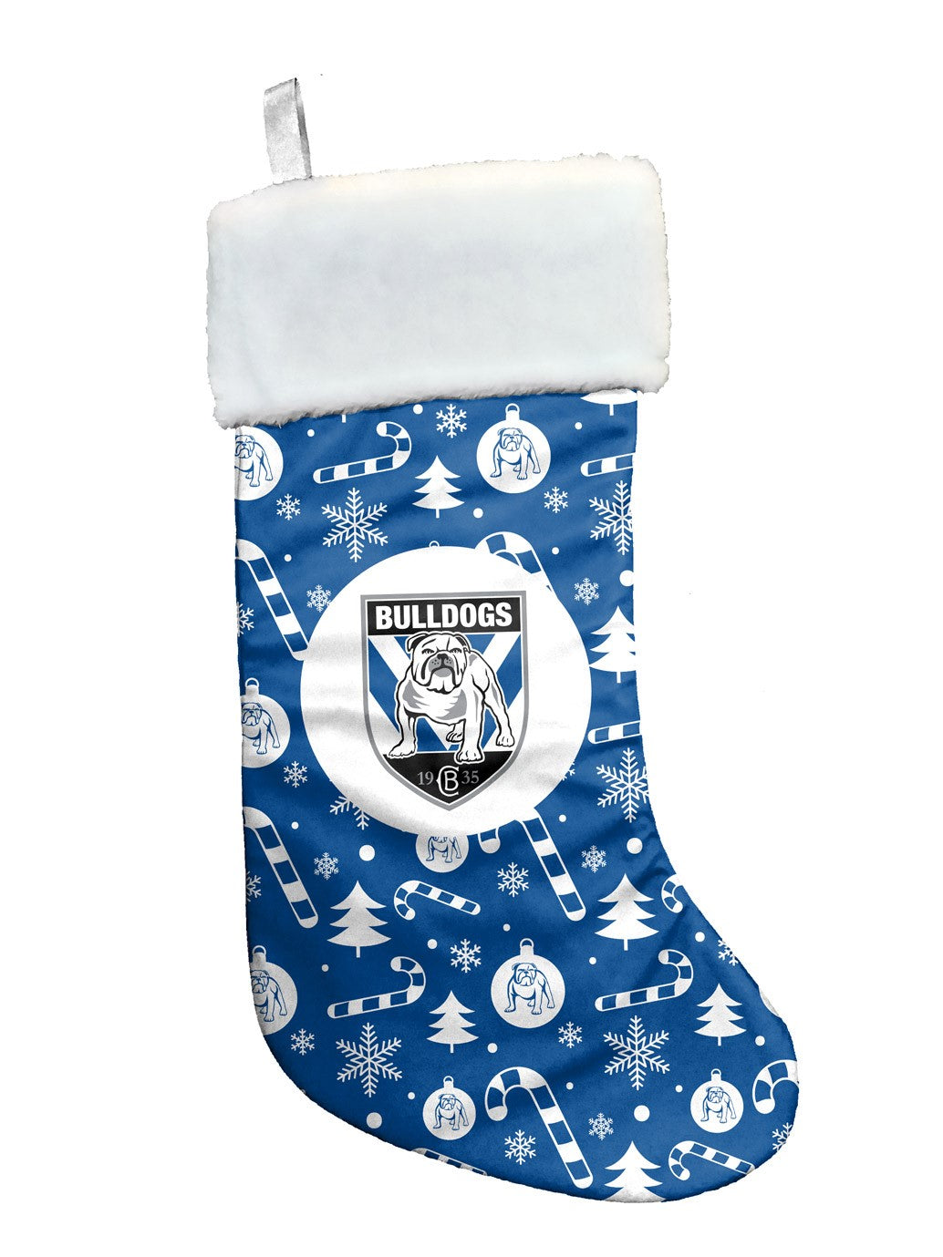 NRL Canterbury Bulldogs Christmas Stocking Sock Gift - Xmas Santa Hanging