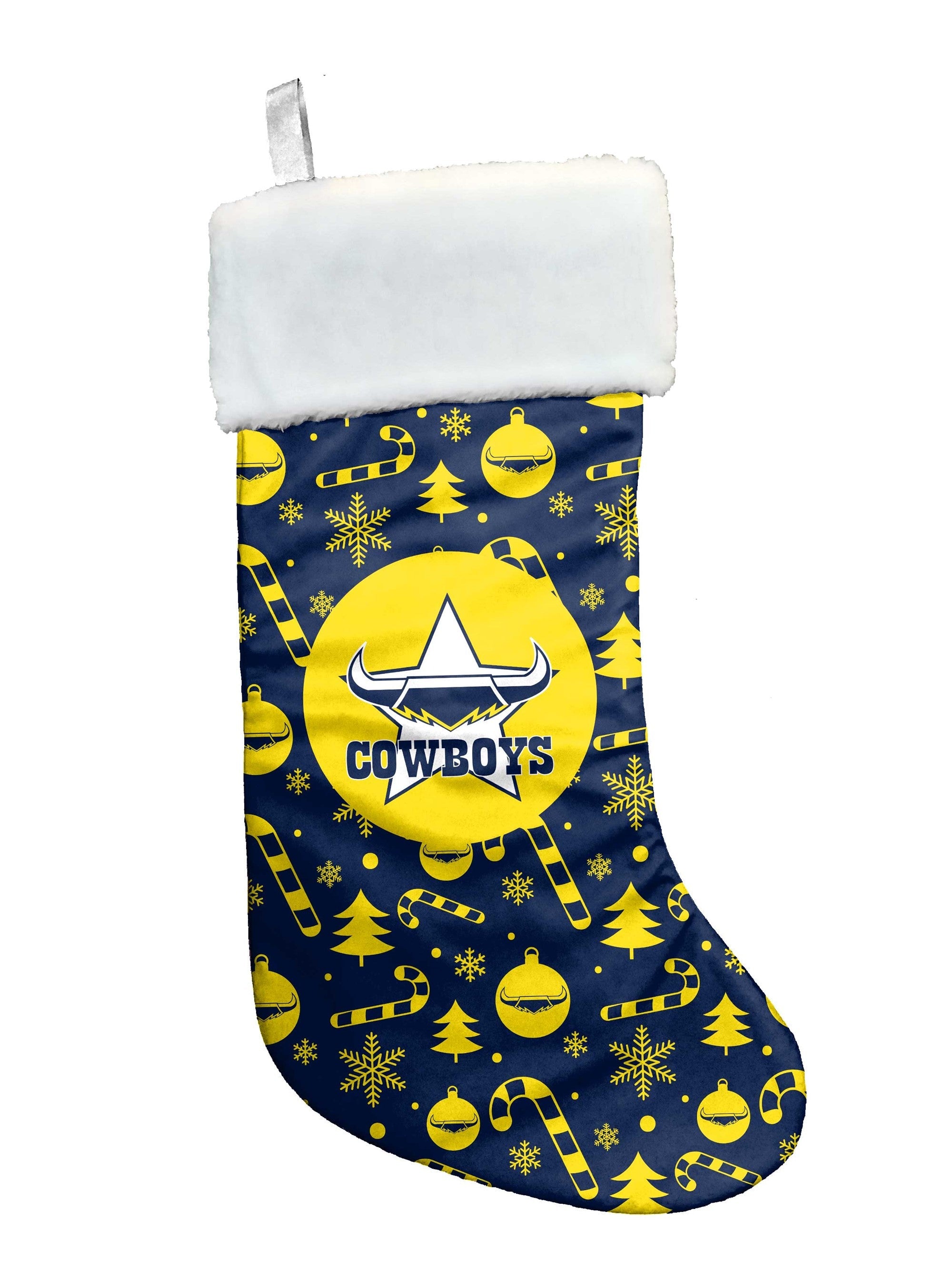 NRL North QLD Cowboys Christmas Stocking Sock Gift - Xmas Santa Hanging