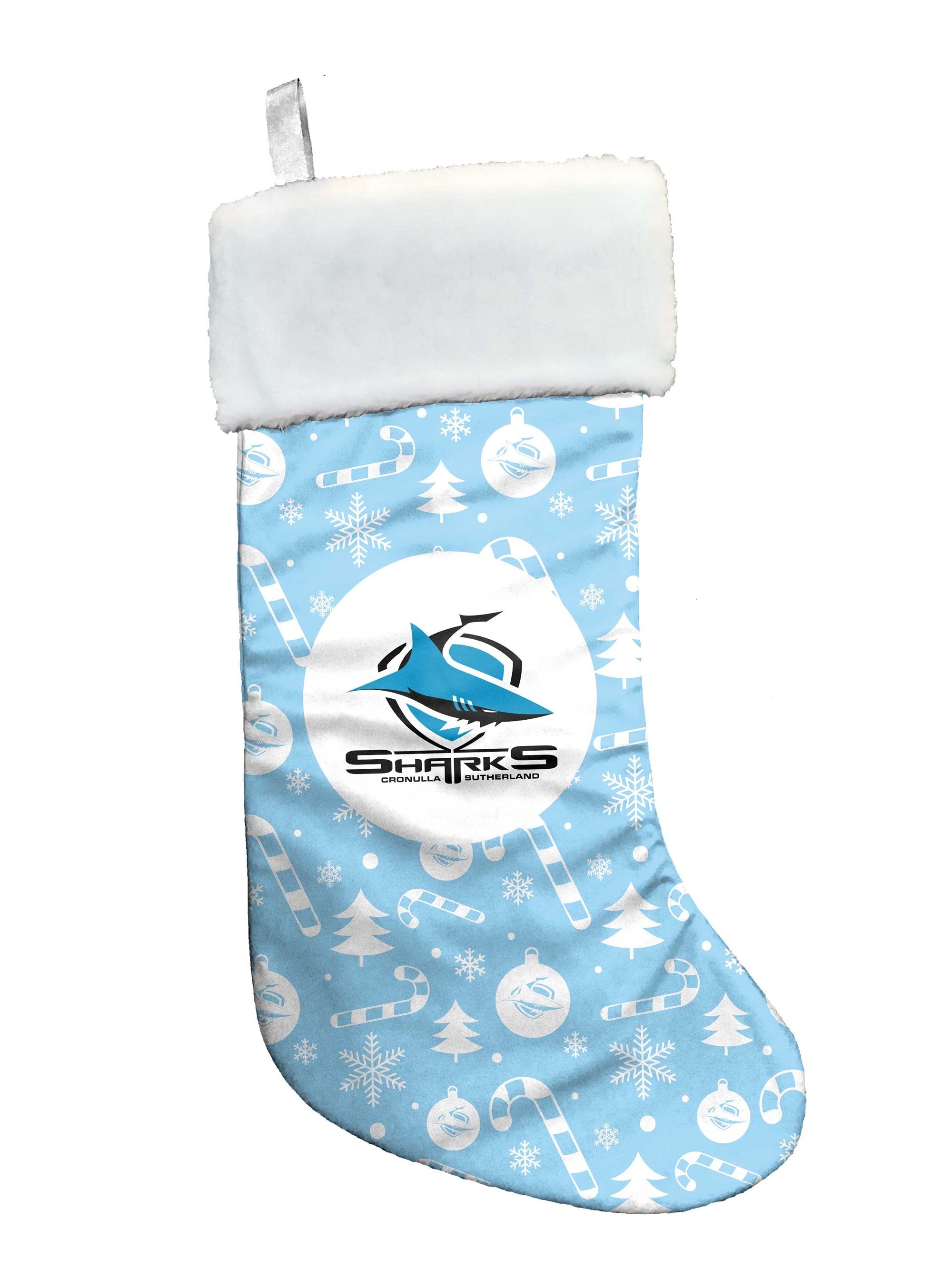 NRL Cronulla Sutherland Sharks Christmas Stocking Sock Gift - Xmas Santa Hanging