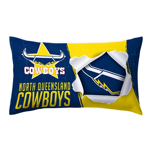 NRL North Queensland Cowboys - Single Pillow case - 73cm x 48cm