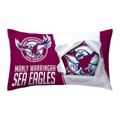 NRL Manly Sea Eagles - Single Pillow case - 73cm x 48cm