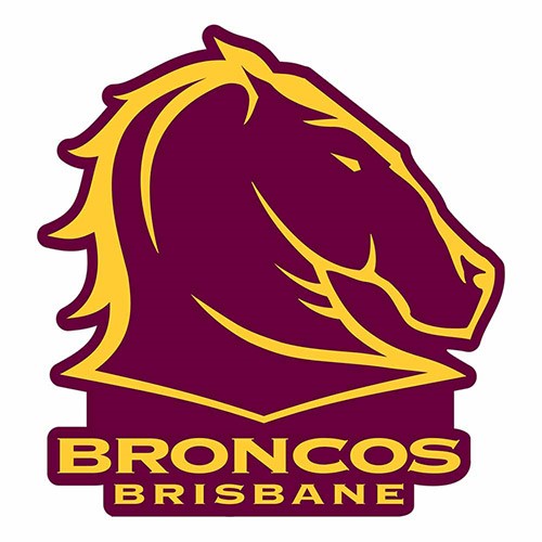 Official NRL Sticker Brisbane Broncos 19cm(H) x 19cm(W) - Tracked Delivery