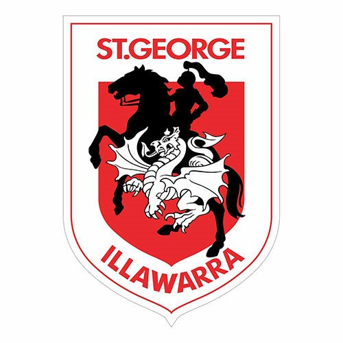 Official NRL Sticker St George Dragons 20cm(H) x 14cm(W) - Tracked Delivery