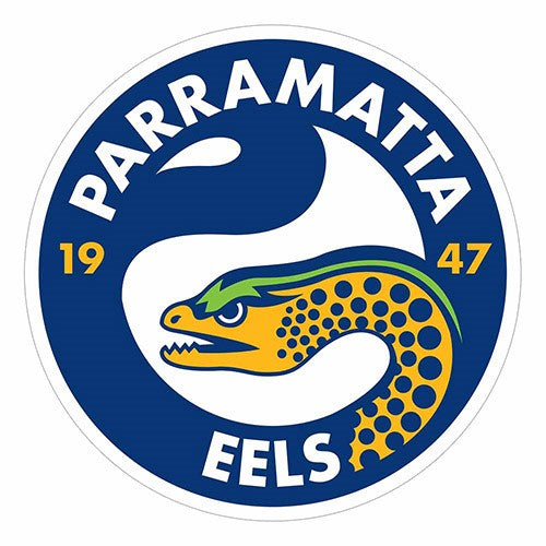 Official NRL Sticker Parramatta Eels 20cm(H) x 20cm(W) - Tracked Delivery