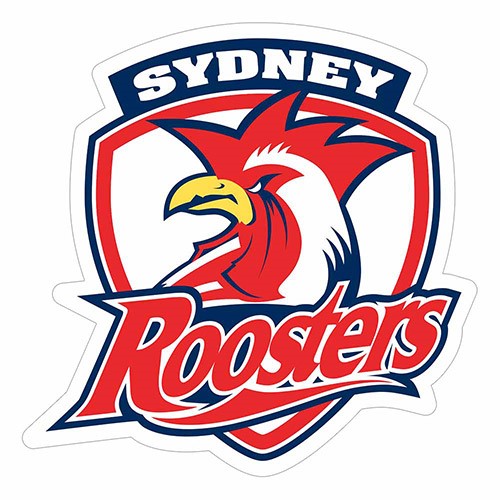 Official NRL Sticker Sydney Roosters 19cm(H) x 18cm(W) - Tracked Delivery