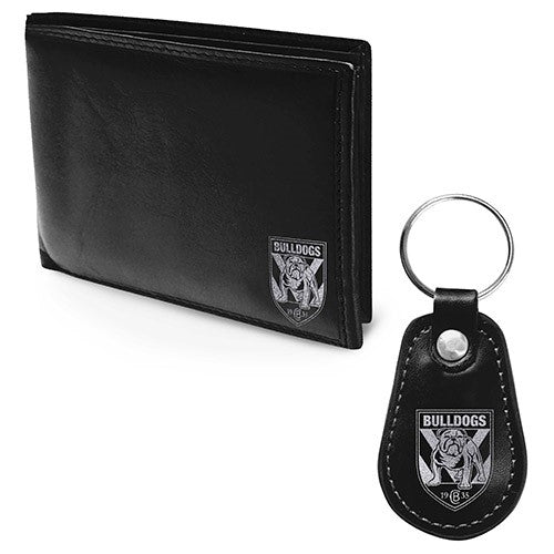 NRL Canterbury Bulldogs PU Leather Wallet & Keyring Gift Pack