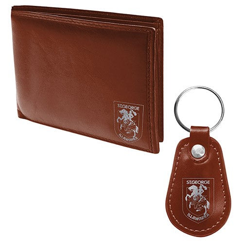 NRL St George Dragons PU Leather Wallet & Keyring Gift Pack