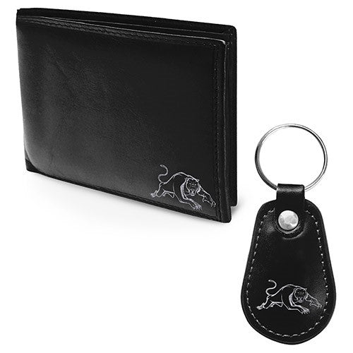 NRL Penrith Panthers PU Leather Wallet & Keyring Gift Pack