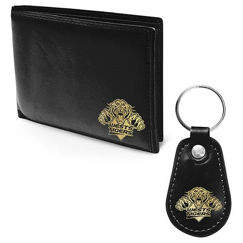 NRL Wests Tigers PU Leather Wallet & Keyring Gift Pack