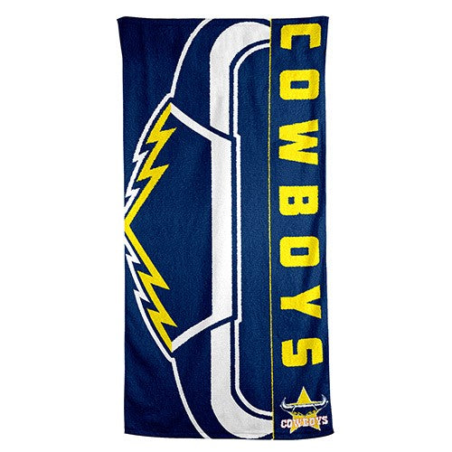 NRL North QLD Cowboys Beach Towel -150x75cm (Gym, Swimming, Shower, Bath) Gift idea