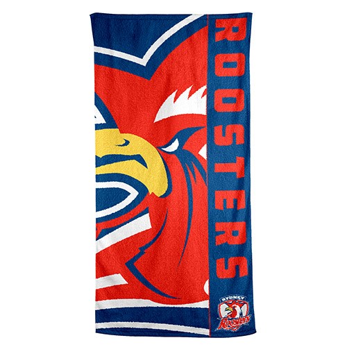 NRL Sydney Roosters Beach Towel -150x75cm (Gym, Swimming, Shower, Bath) Gift idea