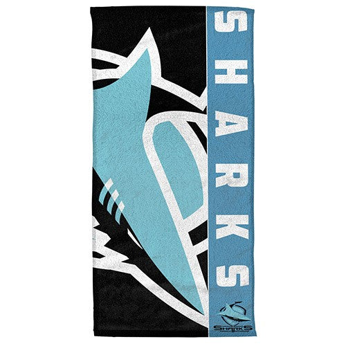 NRL Cronulla Sharks Beach Towel -150x75cm (Gym, Swimming, Shower, Bath) Gift idea