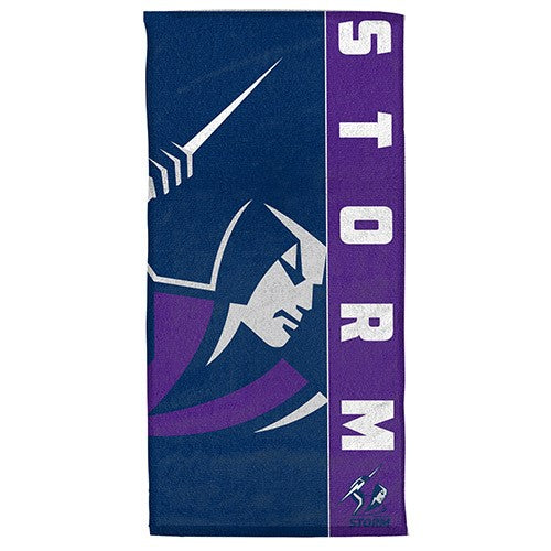 NRL Melbourne Storm Beach Towel -150x75cm (Gym, Swimming, Shower, Bath) Gift idea