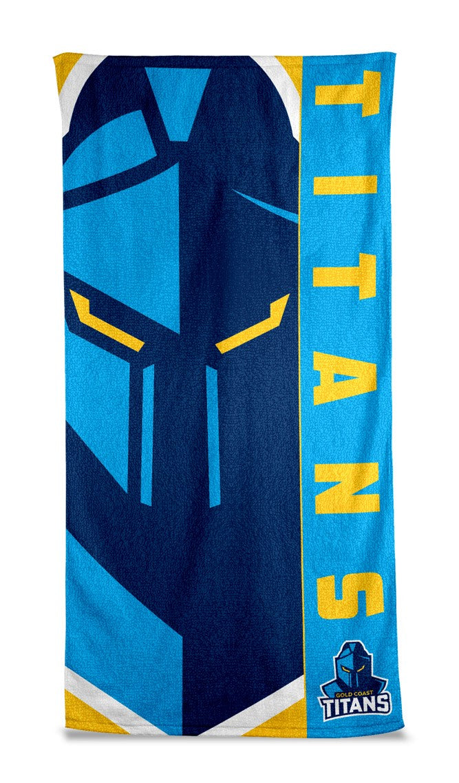 NRL Gold Coast Titans Beach Towel -150x75cm (Gym, Swimming, Shower, Bath) Gift idea