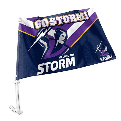 NRL Melbourne Storm - Car Flag - 49cm x 30cm