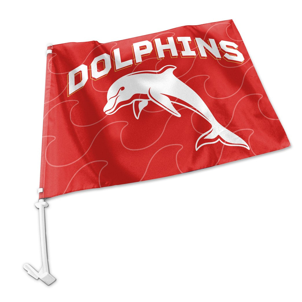 NRL Redcliffe Dolphins - Car Flag - 49cm x 30cm