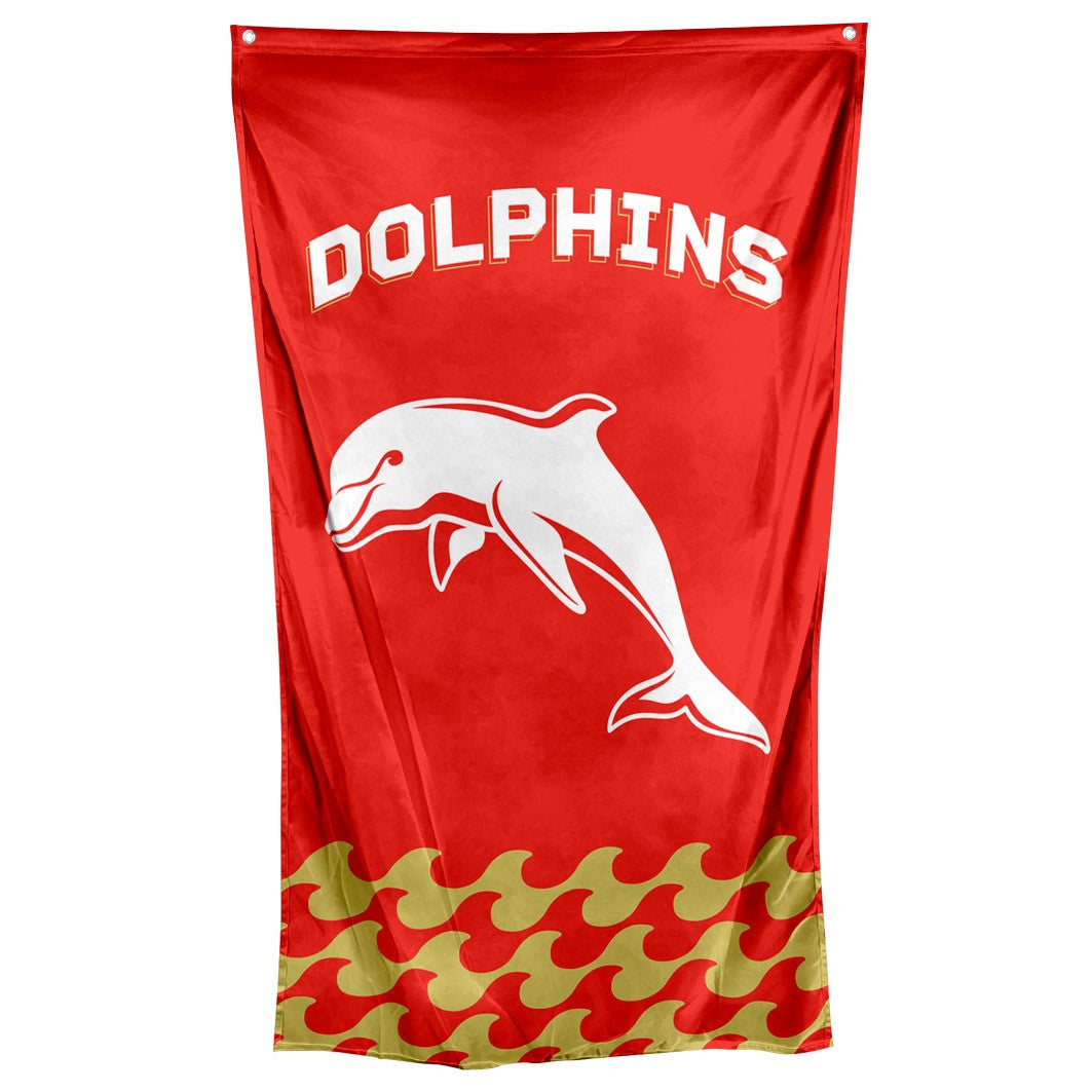 NRL Redcliffe Dolphins  - Cape/Wall Flag - 90cm x 150cm