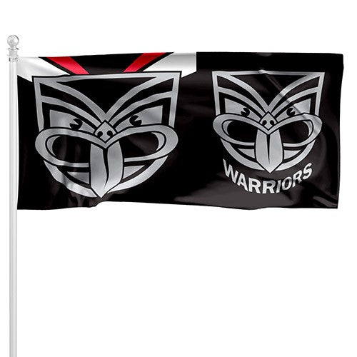 NRL New Zealand Warriors - Large Flag Pole Style - 180cm x 90cm (Pole not included) Retro Logo