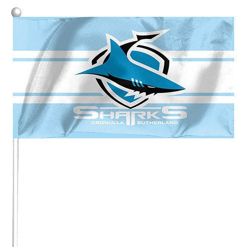 NRL Cronulla Sutherland Sharks - Set of 2 Mini Flags - 24.5cm x 12.4cm