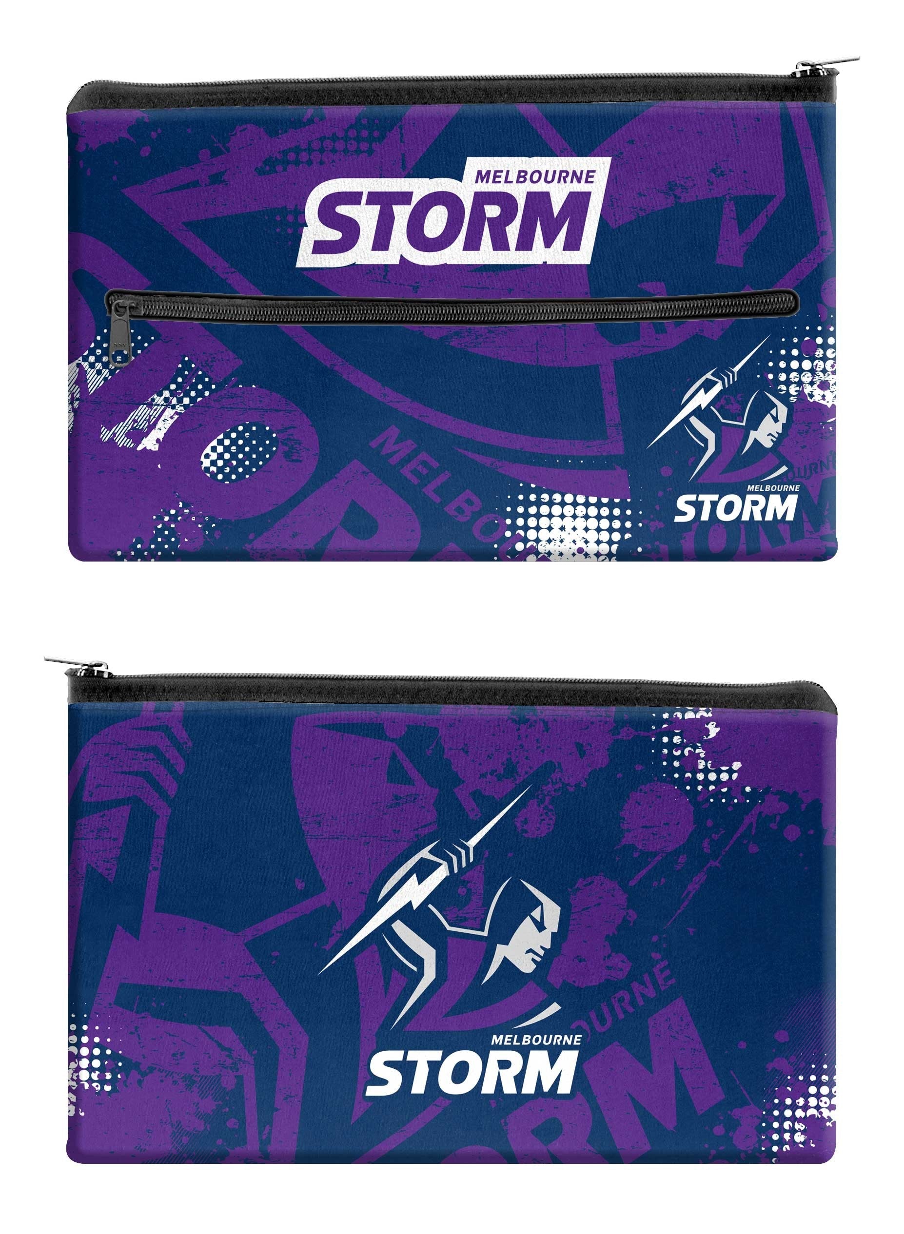 NRL Melbourne Storm Pencil Case - Large Neoprene 33cm x 21cm