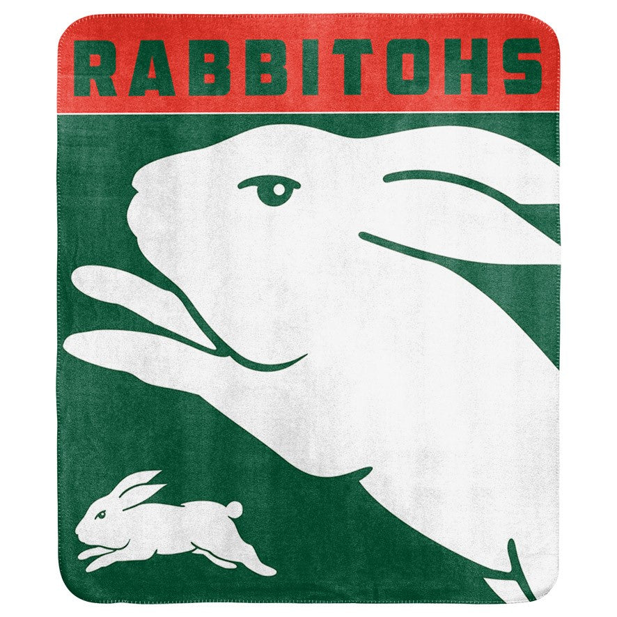 NRL South Sydney Rabbitohs Polar Fleece Blanket Throw Rug Blanket 150cm x 130cm