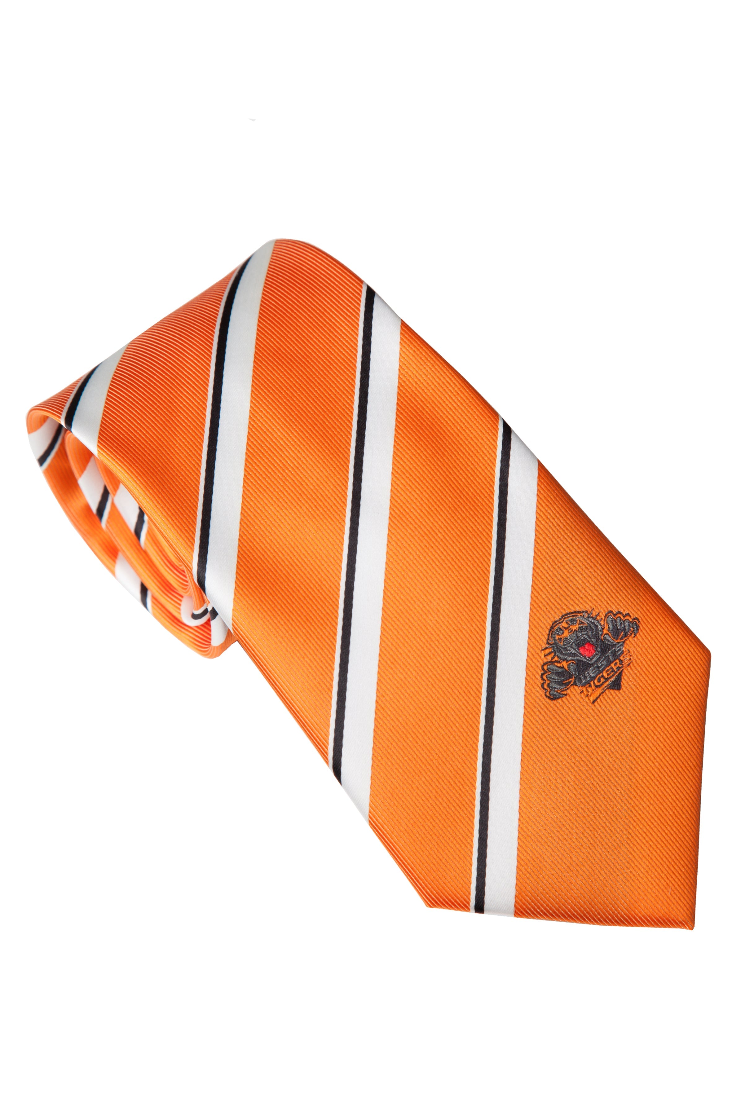 NRL Wests Tigers Tie - Striped with embroidered team logo