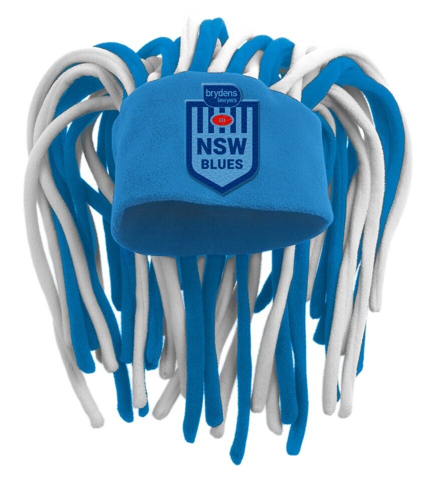 NSW Blues Dreadlock Fun Hat - State of Origin - New South Wales NRL SOO Beanie